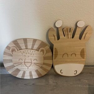 Hobby Lobby Wooden Animal Wall Art Set - Brown and Cream